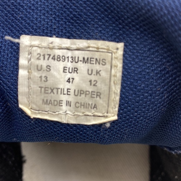 US POLO ASSN Canvas Lace up Shoe Blue Size 13 - Picture 6 of 8